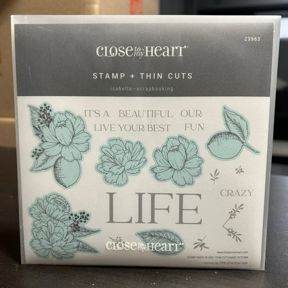 Close to My Heart "Isabella" Scrapbooking Stamp & Die Set (Z3963)